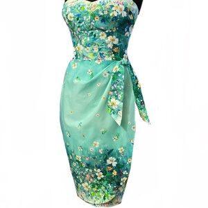 Floral Strapless Dress